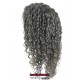 Virgin 6mm curly silk top bleached knots Full lace wig -bW0070