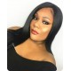 Indian Remy coarse yaki silk top bleached knots Full lace wigs for Black women -bW0090