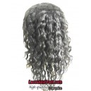 10mm curly silk top bleached knots Burmese virgin Full lace wig-bW0091