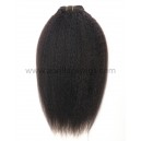  Italian yaki and kinky straight human hair machine made wefts