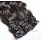 Clips in body wave human hair extensions --CE02