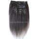 Clips In   italian yaki human hair  extensions --CE04