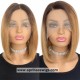 Ombre Honey Brown Bob Style Glueless T Part Lace Wig TLB12