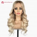 Warm Blonde Virgin Human Hair Glueless 13x4 lace front wig BW0034