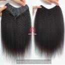 Human Hair Italian Yaki V Shape Clip Ins Hair Extension CE24