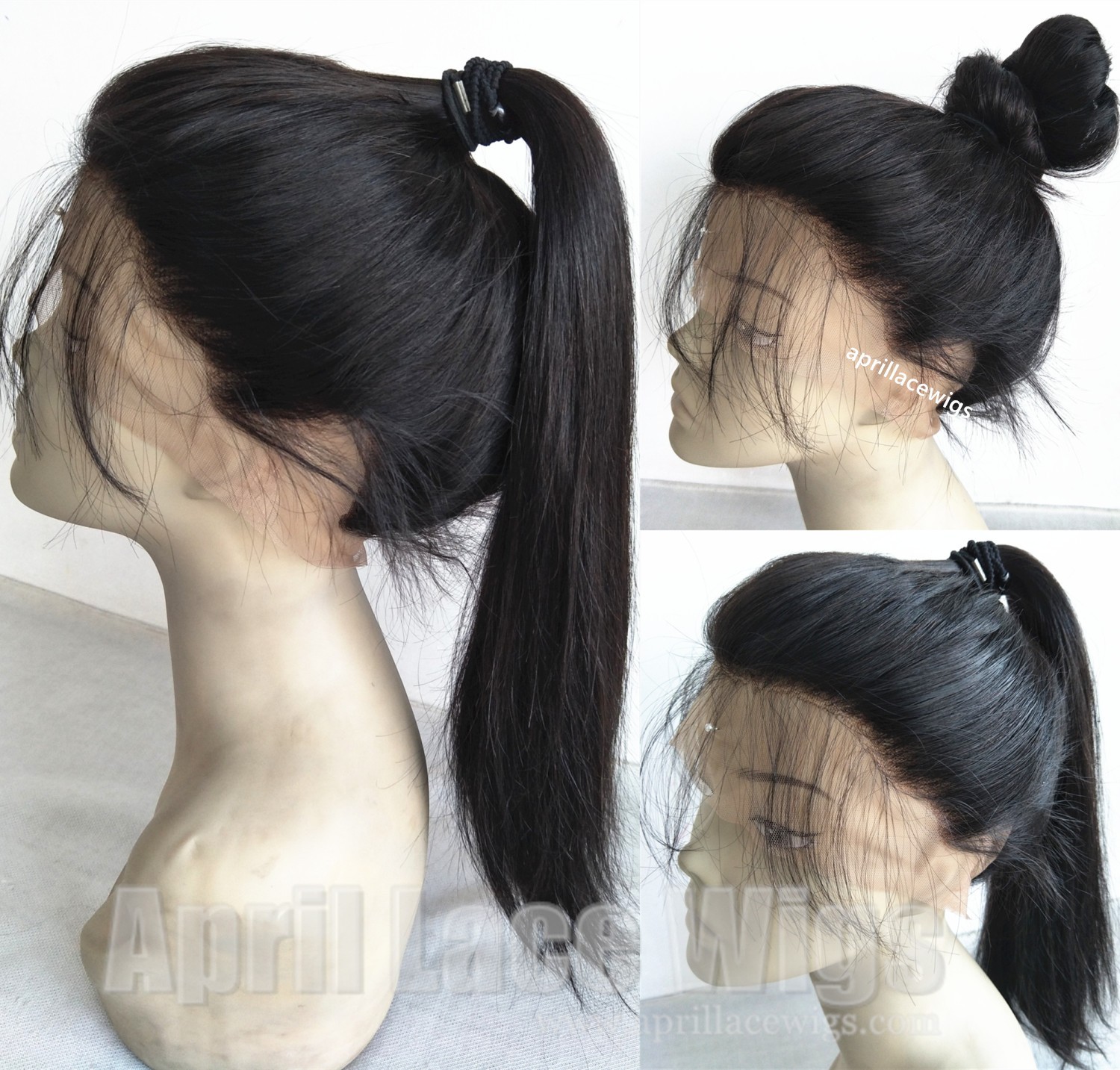 Brazilian virgin silky straight full lace wig with silk top