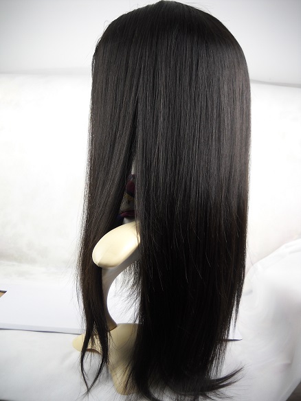 Brazilian virgin silky straight full lace wig with silk top