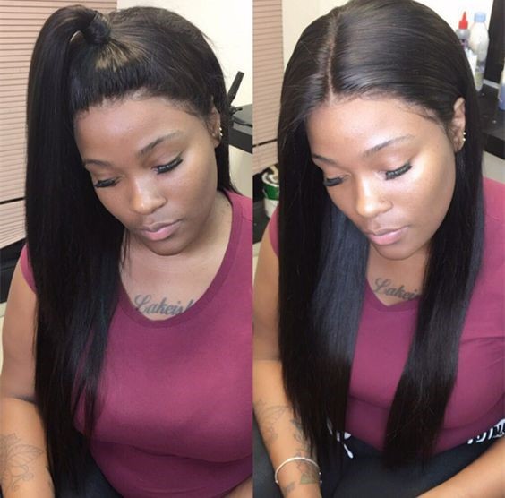 Chinese virgin silky straight hair full lace wigs for black women Chinese virgin silky straight hair full lace wigs for black women