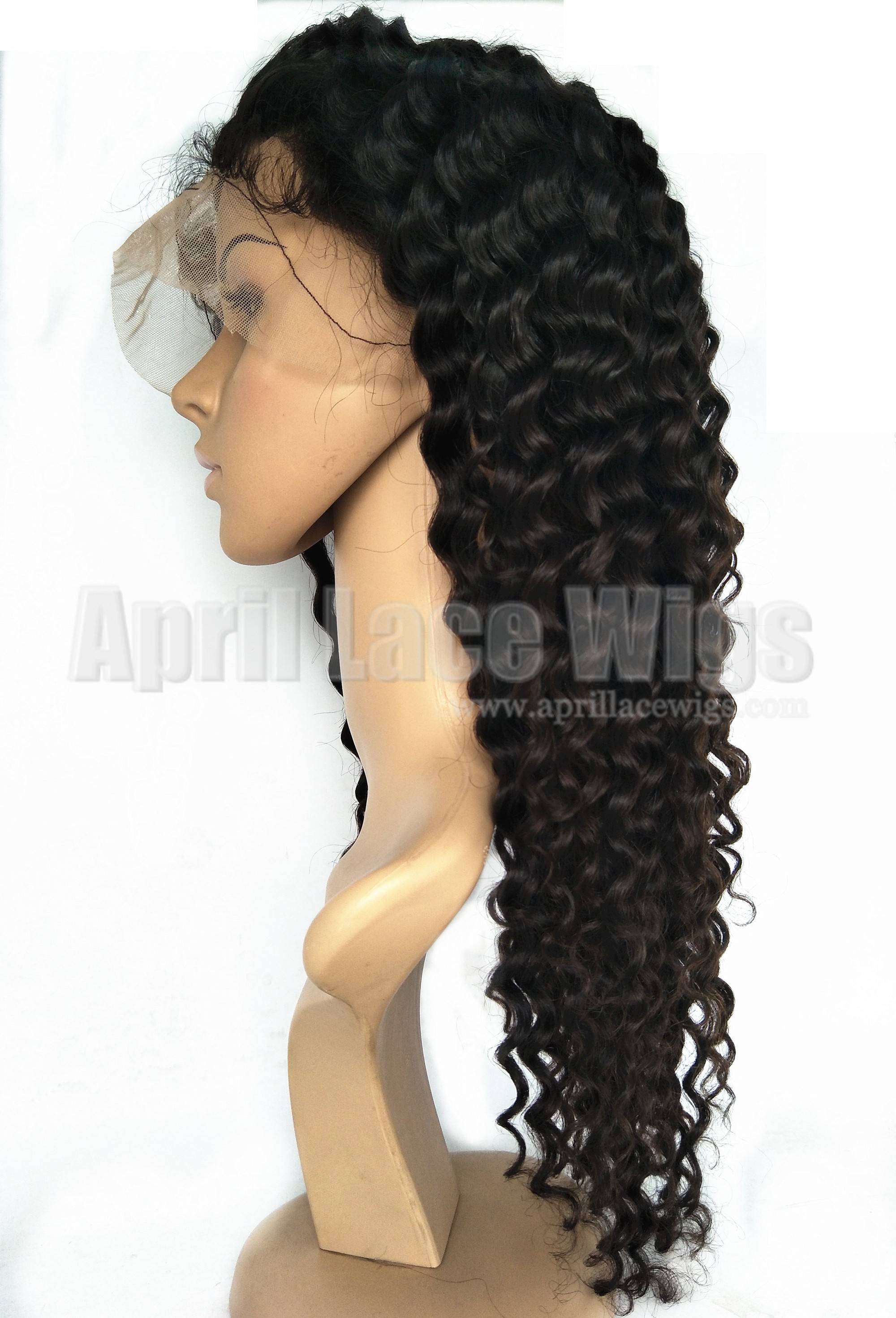 virgin hair curly full lace wig