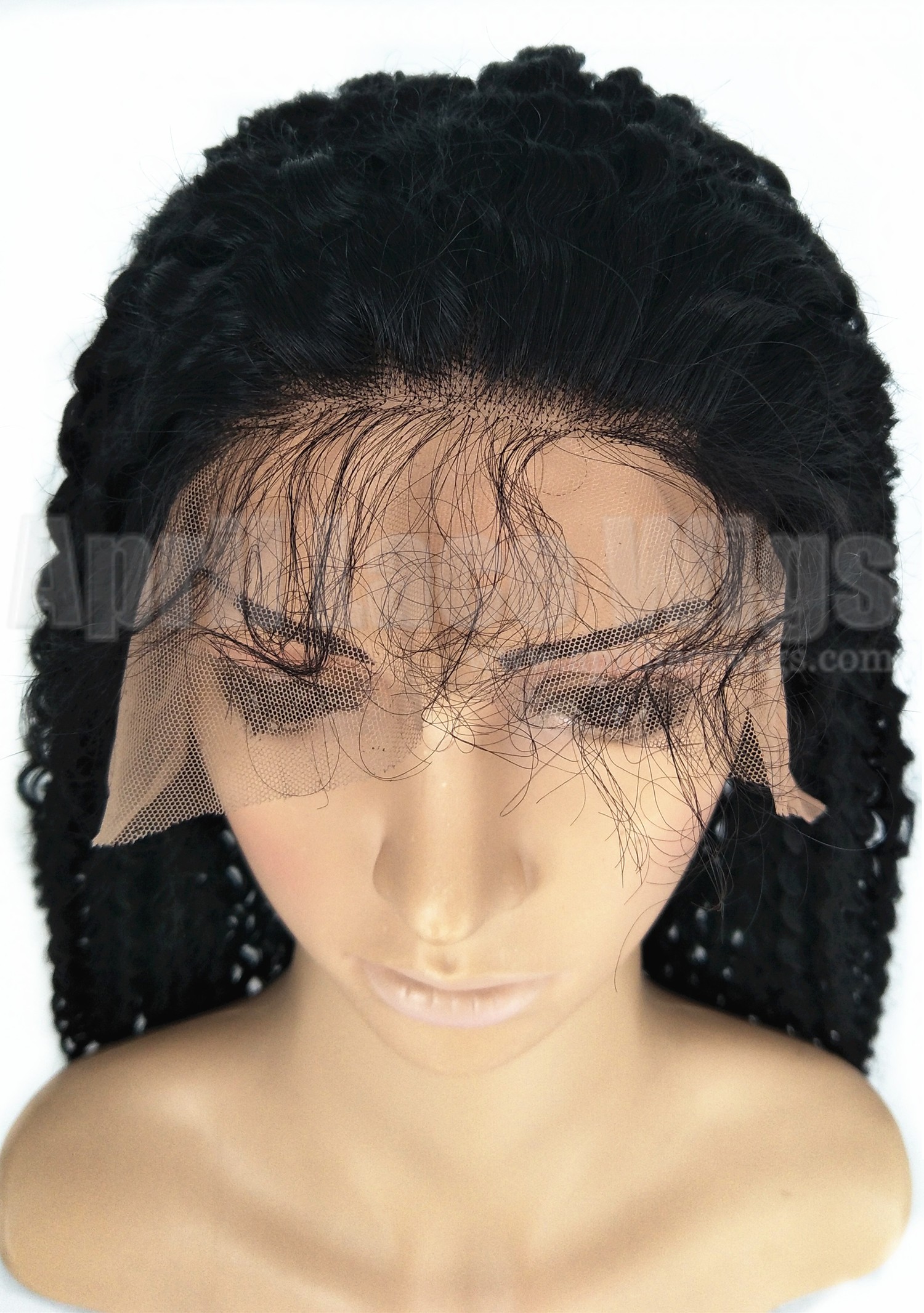 Jerry curl lace front wig for black women