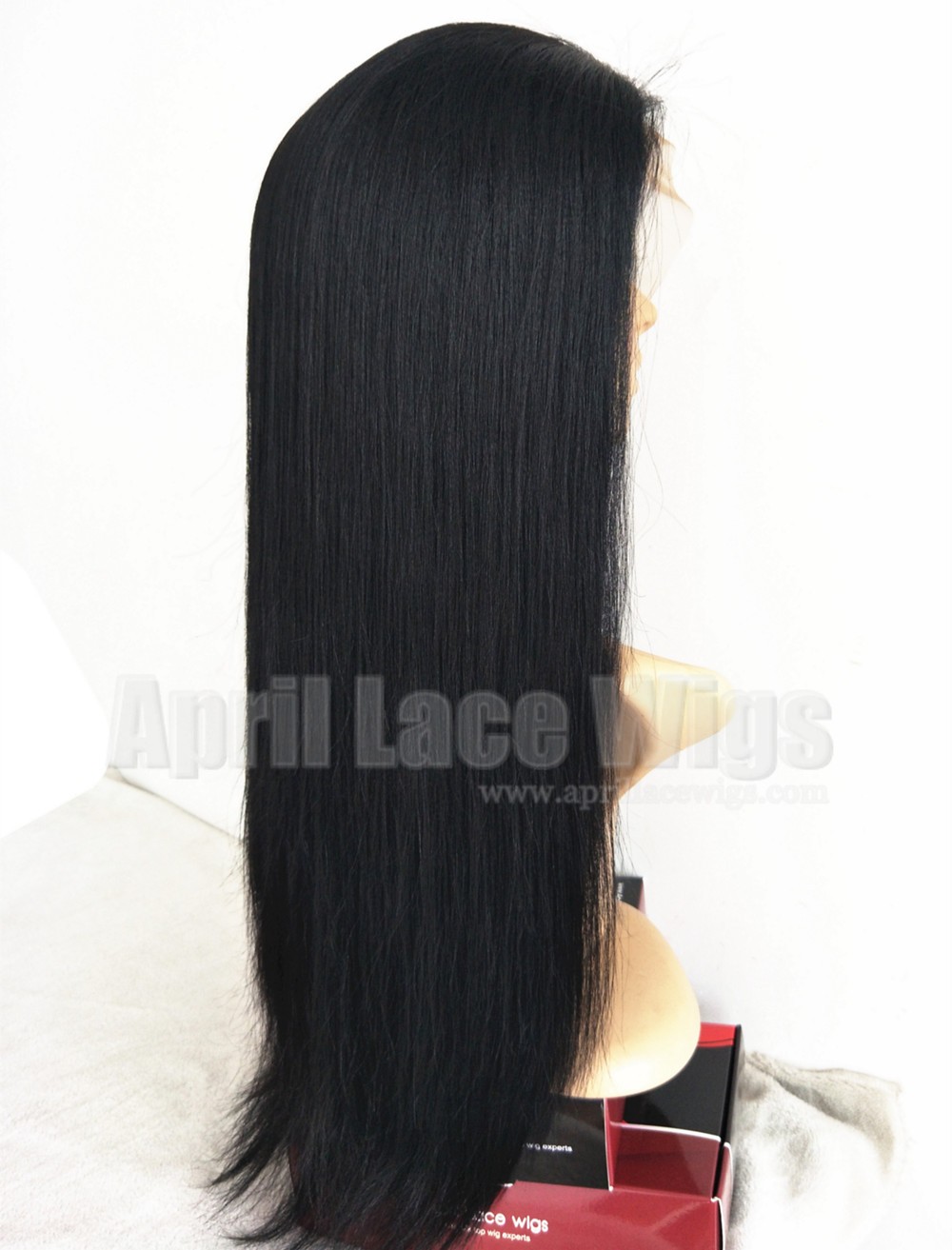 yaki straight glueless lace front wig