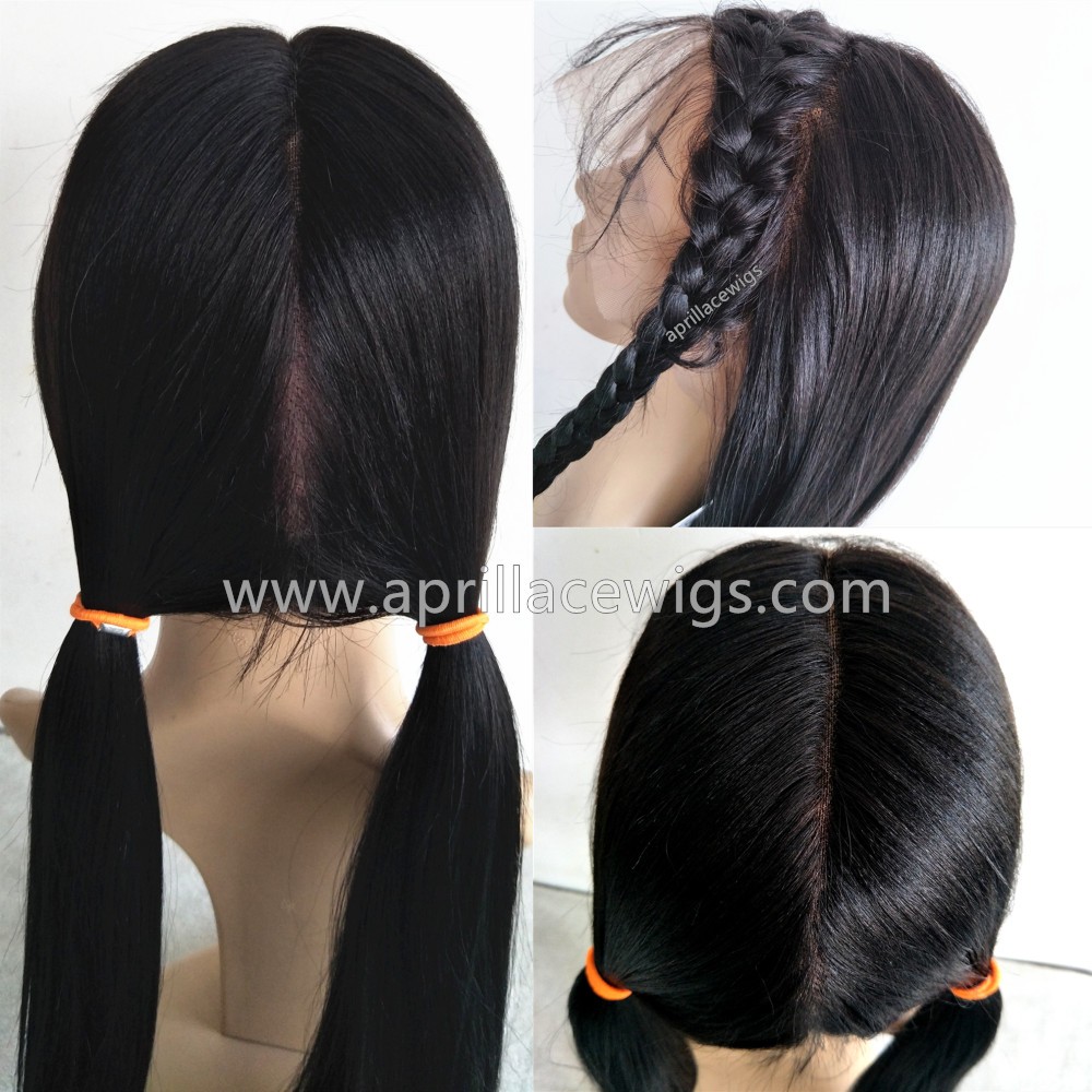 Chinese virgin light yaki full lace wig