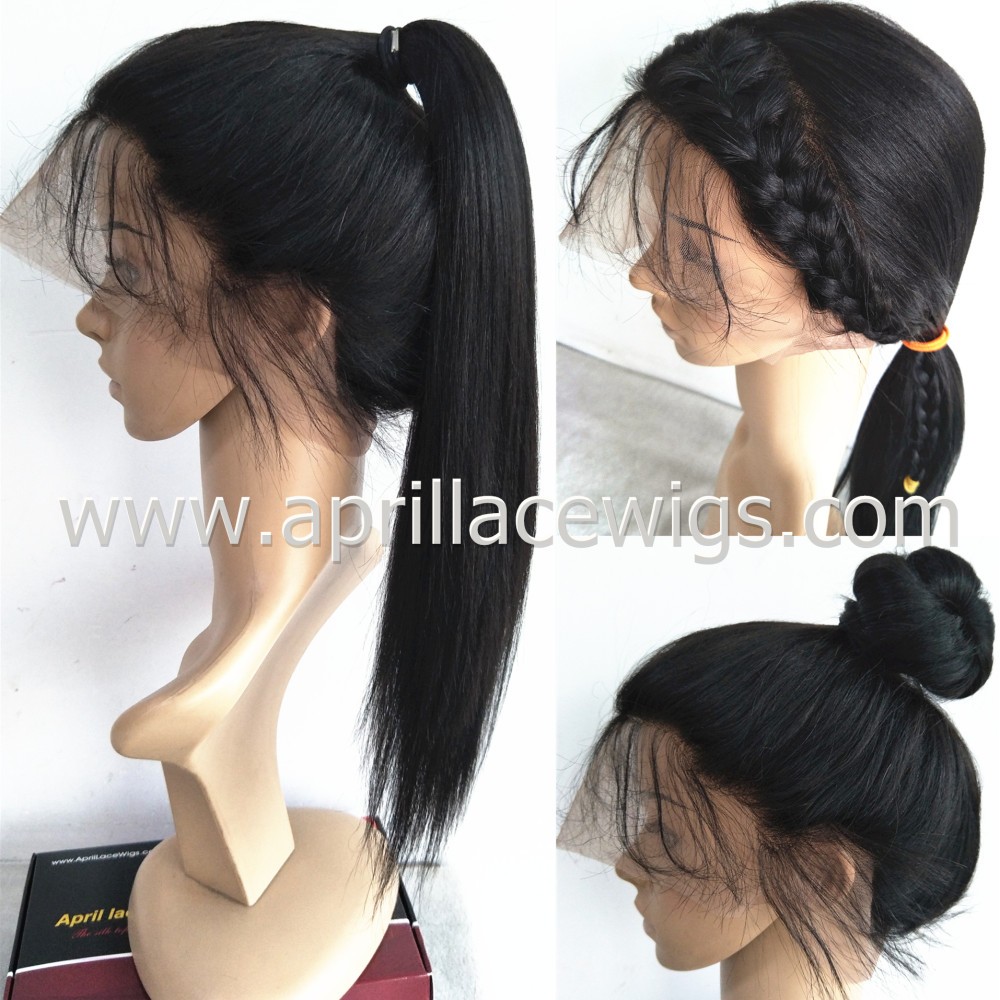 Chinese virgin light yaki full lace wig