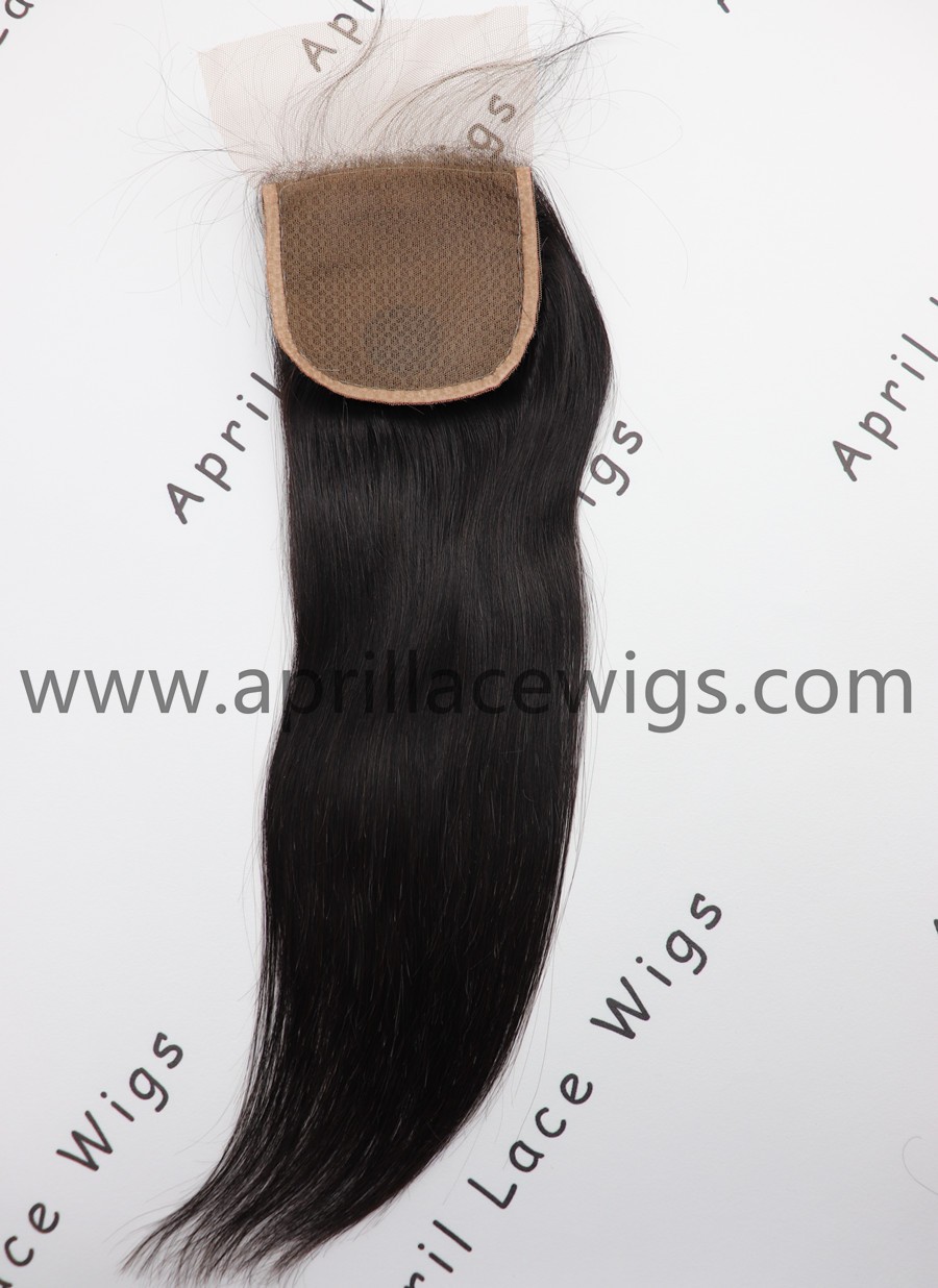 virgin human hair straight silk top closure