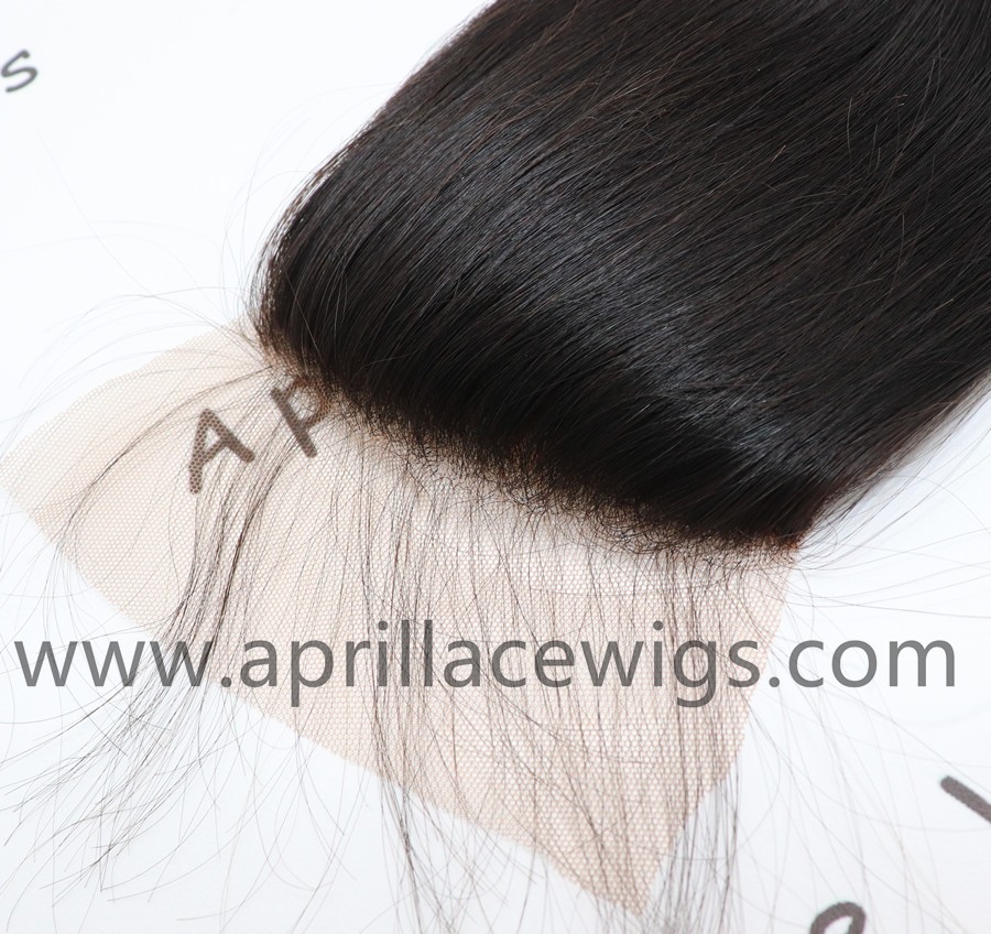 virgin human hair straight silk top closure