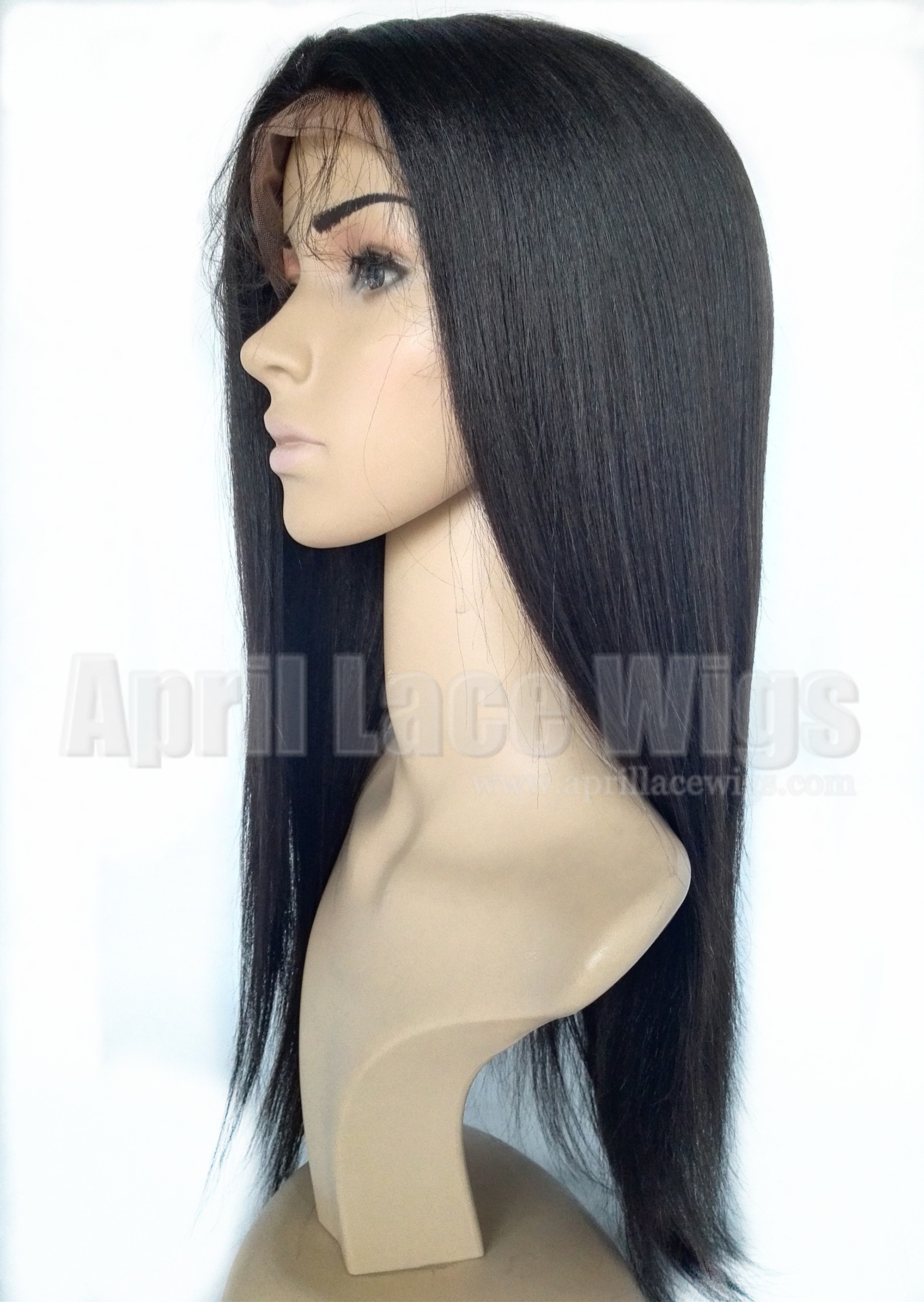 light yaki glueless full lace wig