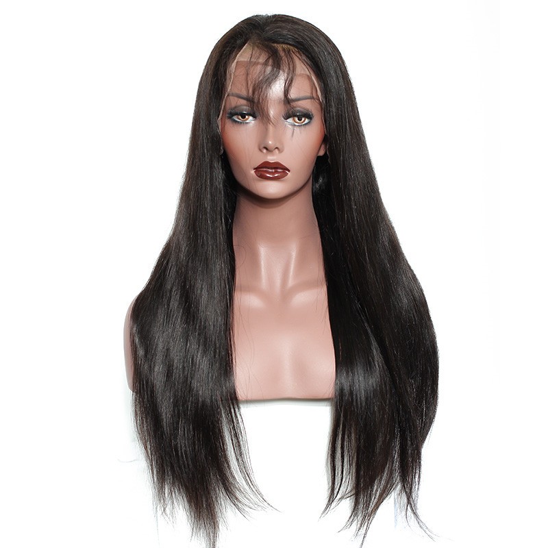 Natural straight human hair full lace wig