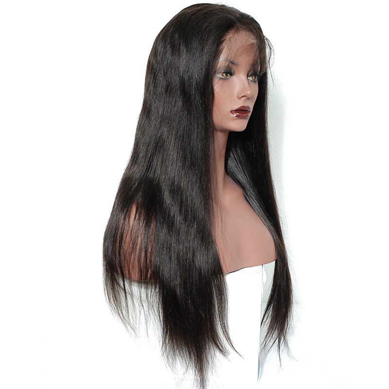 Natural straight human hair full lace wig