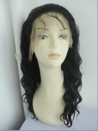 Indian remy human hair French Curl Full lace wig