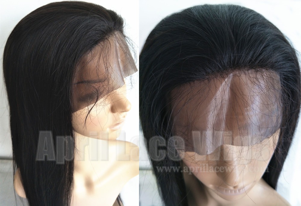 Thin skin full lace wig with silk top Poly PU