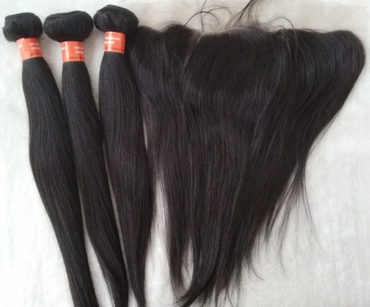 Brazilian virgin straight hair weft