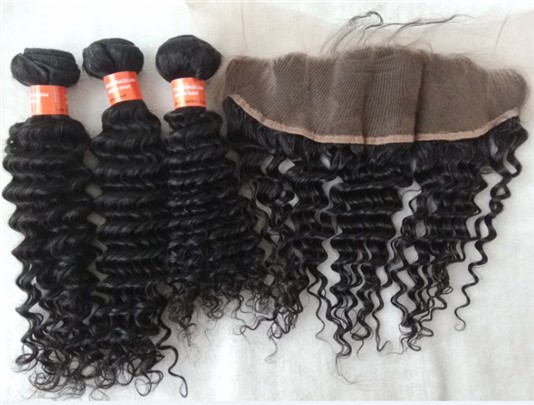 Brazilian virgin deep wave hair wefts