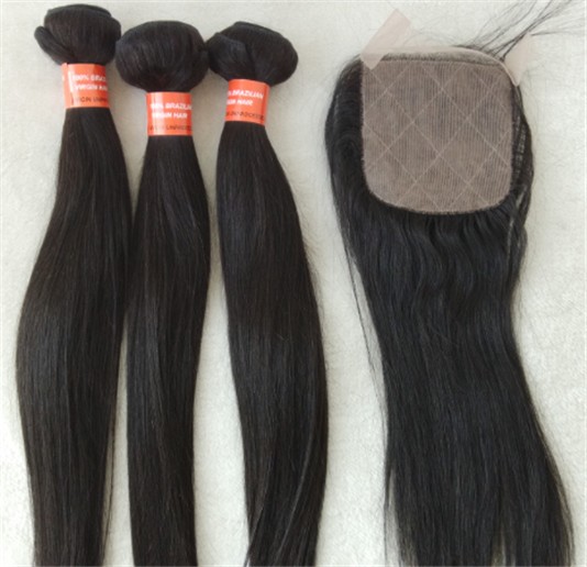 Brazilian virgin straight wefts