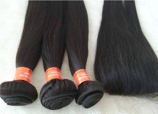 Brazilian virgin straight wefts