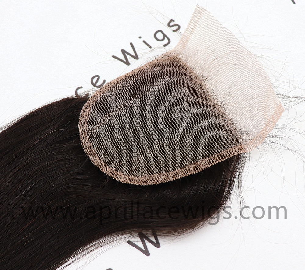 100% virgin human hair straight lace closure