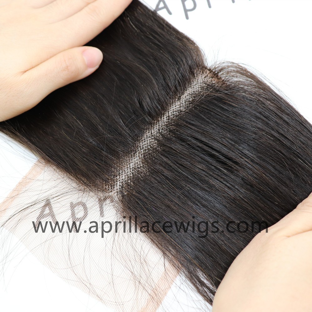 100% virgin human hair straight lace closure