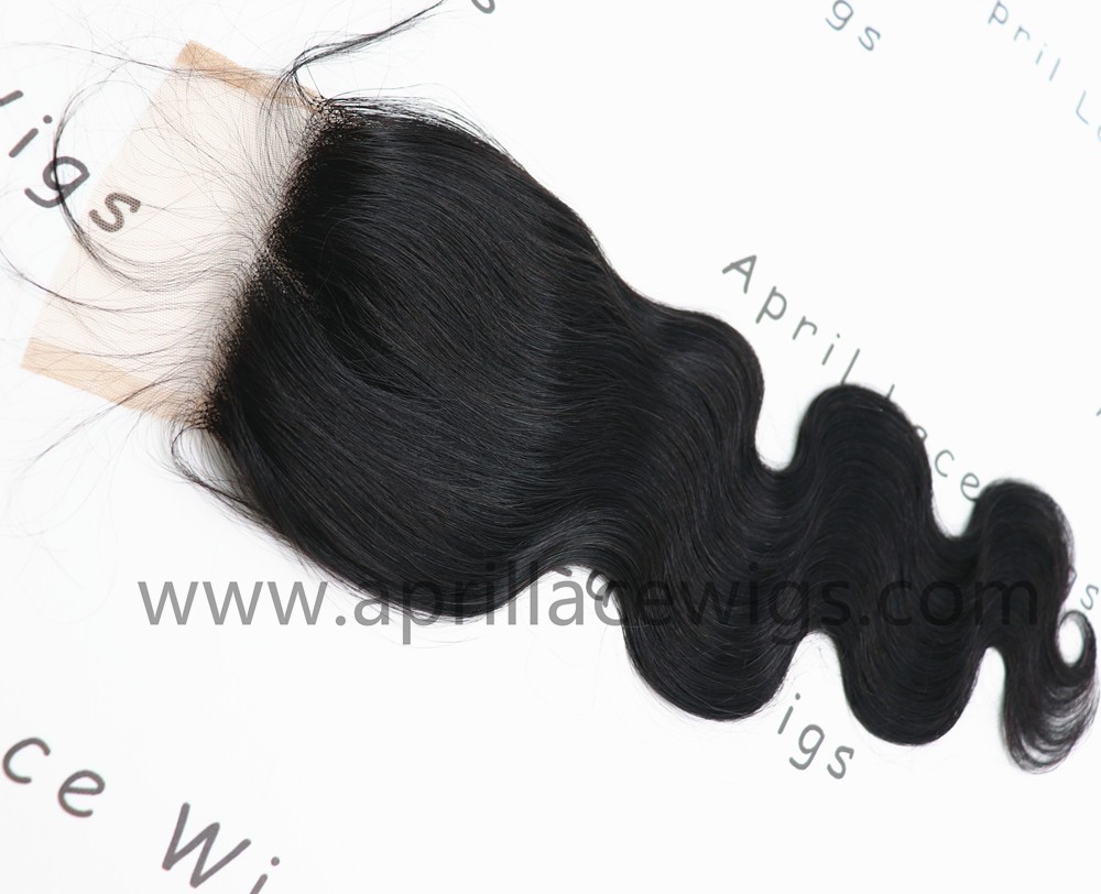 100% virgin human hair body wave lace closure