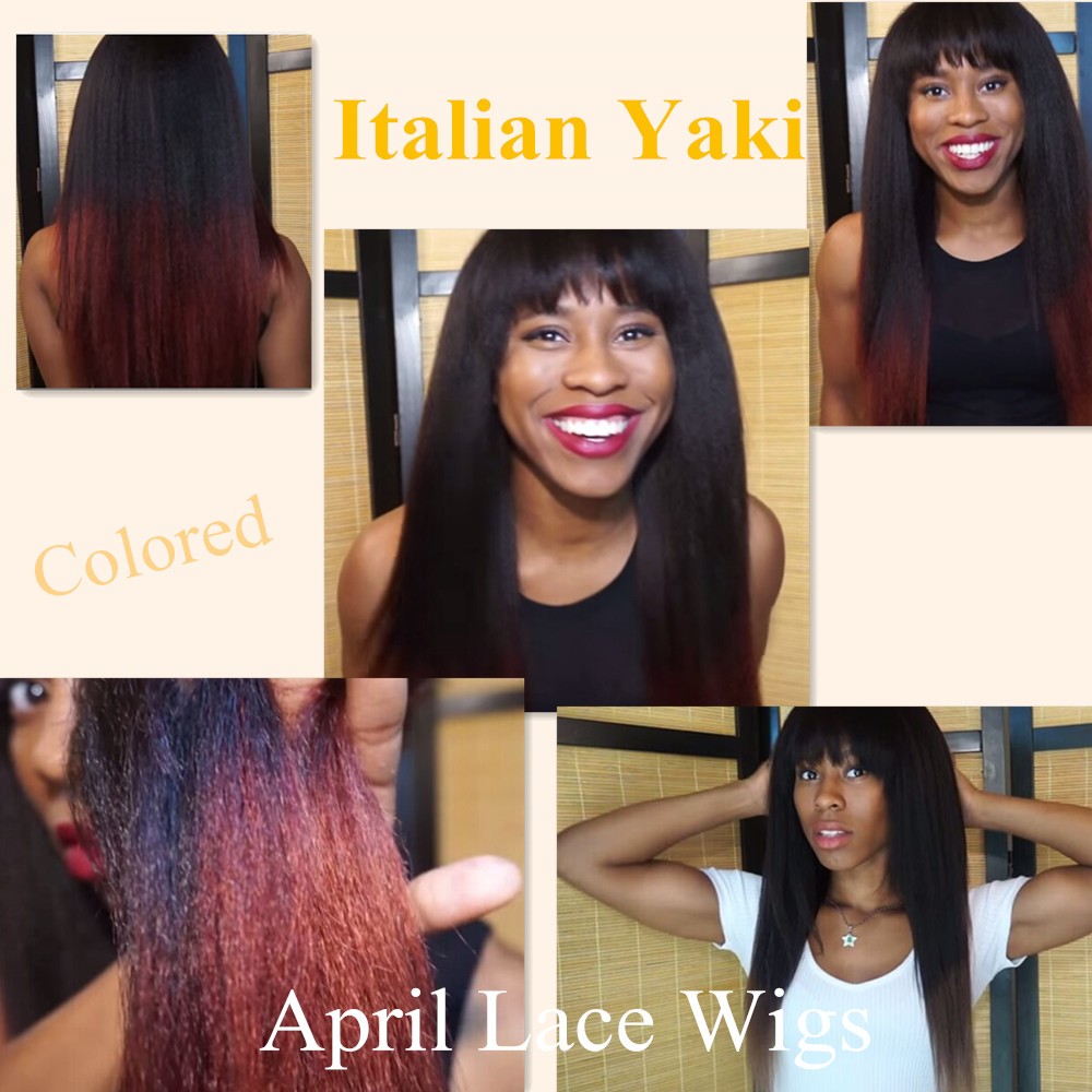 italian yaki full lace wig glueless silk top wig