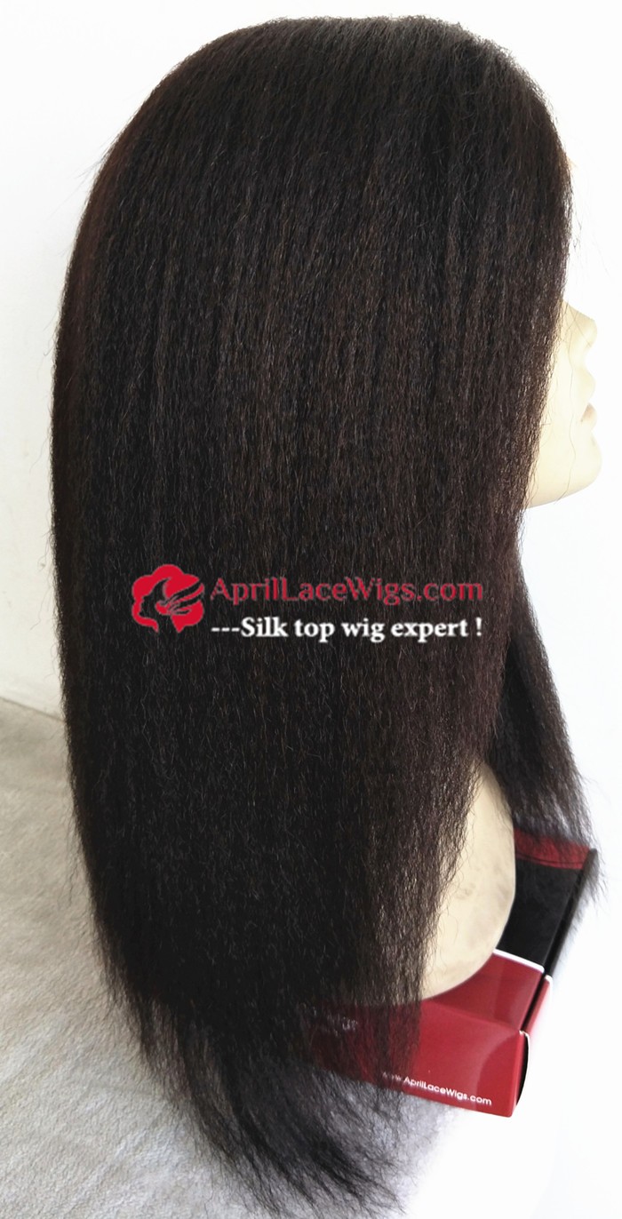 italian yaki full lace wig glueless silk top wig