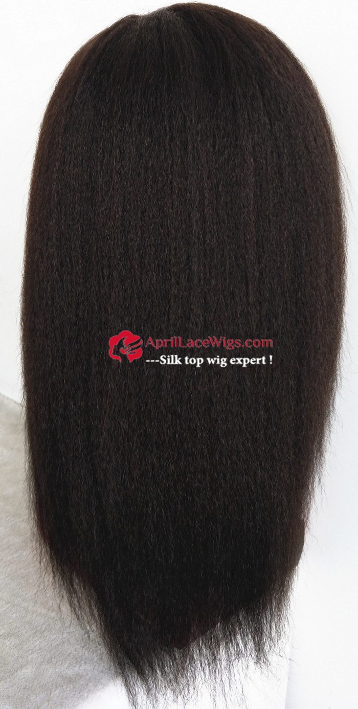 italian yaki full lace wig glueless silk top wig