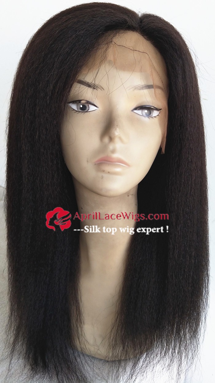 italian yaki full lace wig glueless silk top wig