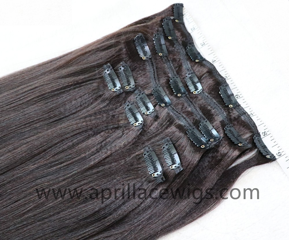 clip in extensions, light yaki hair, yaki clip-ins extension