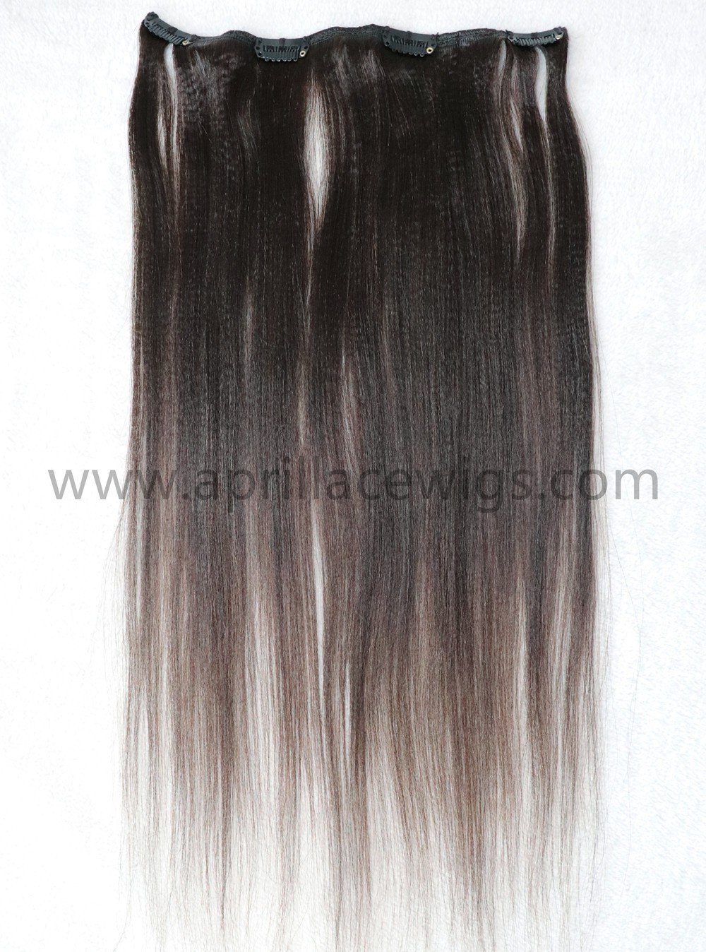 clip in extensions, light yaki hair, yaki clip-ins extension