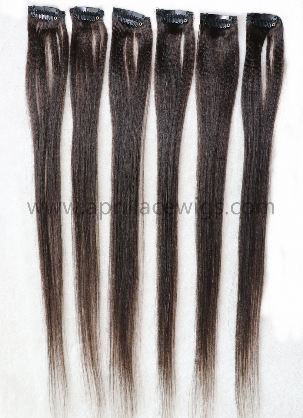 clip in extensions, light yaki hair, yaki clip-ins extension