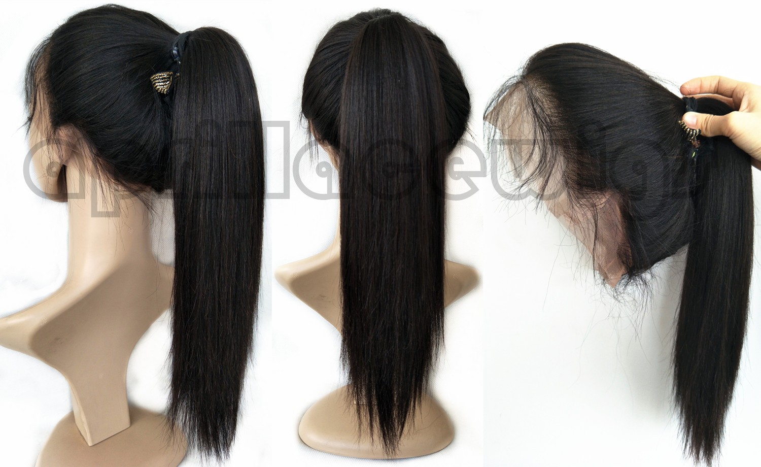 Chinese virgin light yaki 360 frontal wig