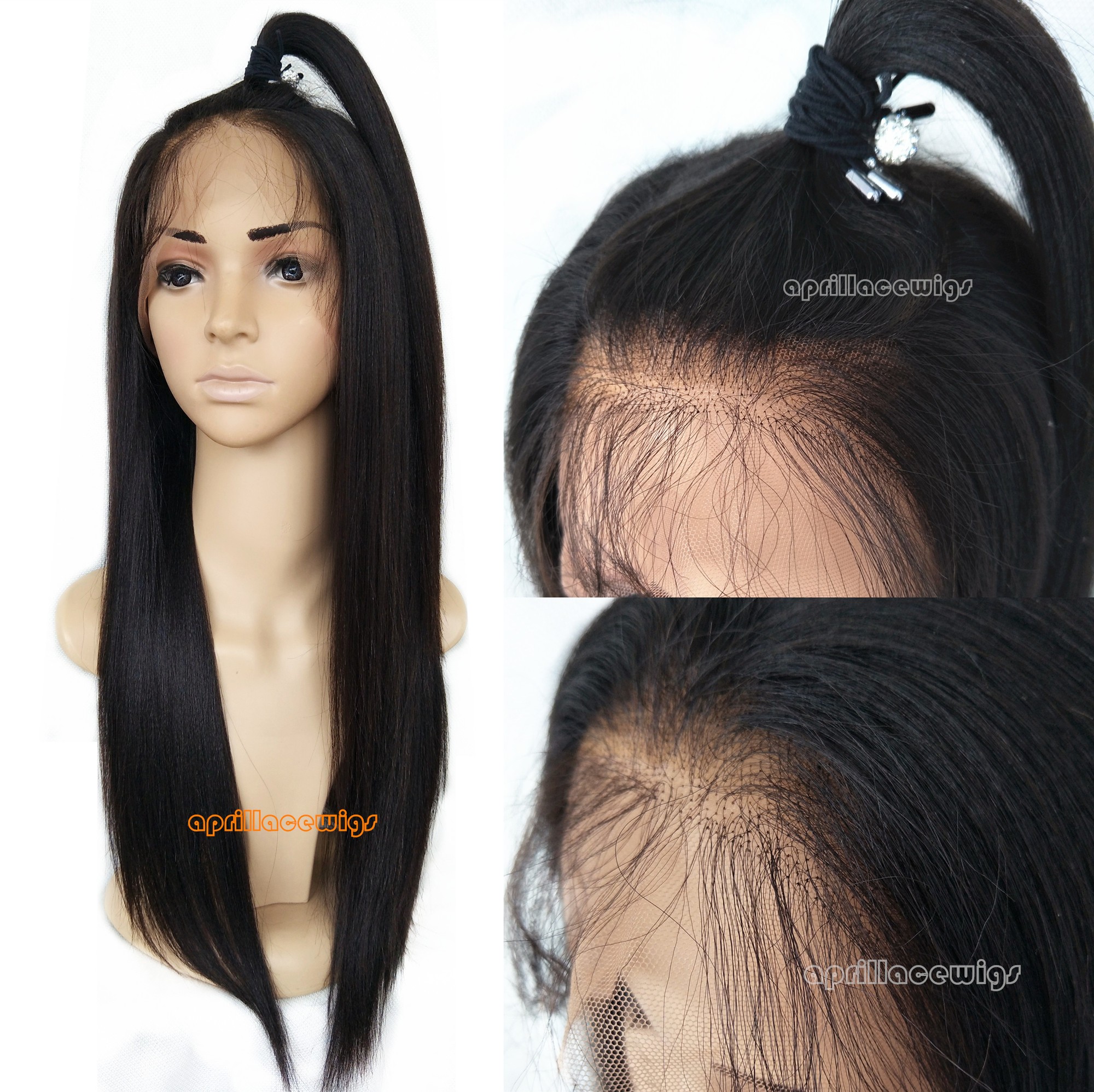 Chinese virgin light yaki 360 frontal wig