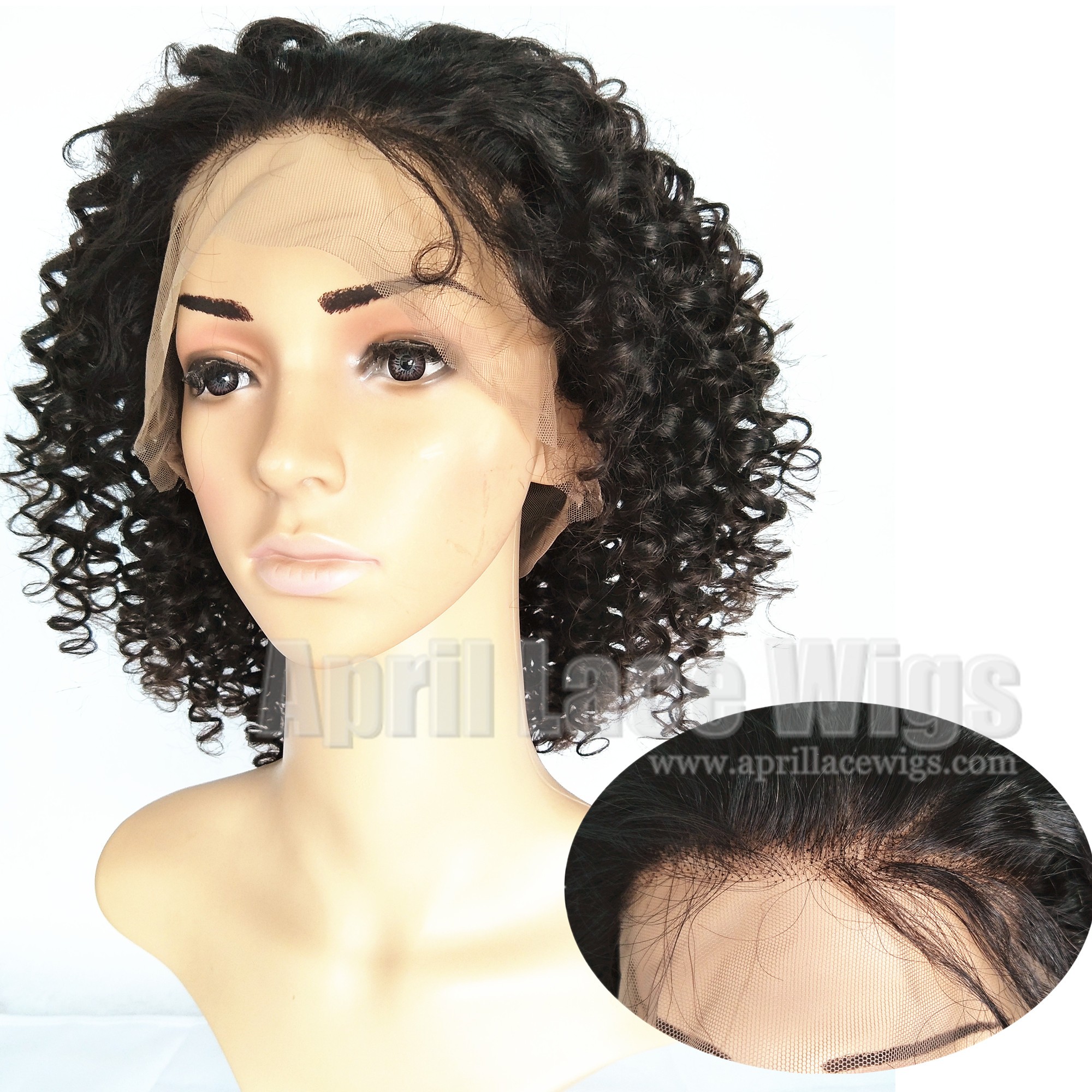 Beautiful Tight Spiral Curl Malaysian virgin 360 frontal Wig