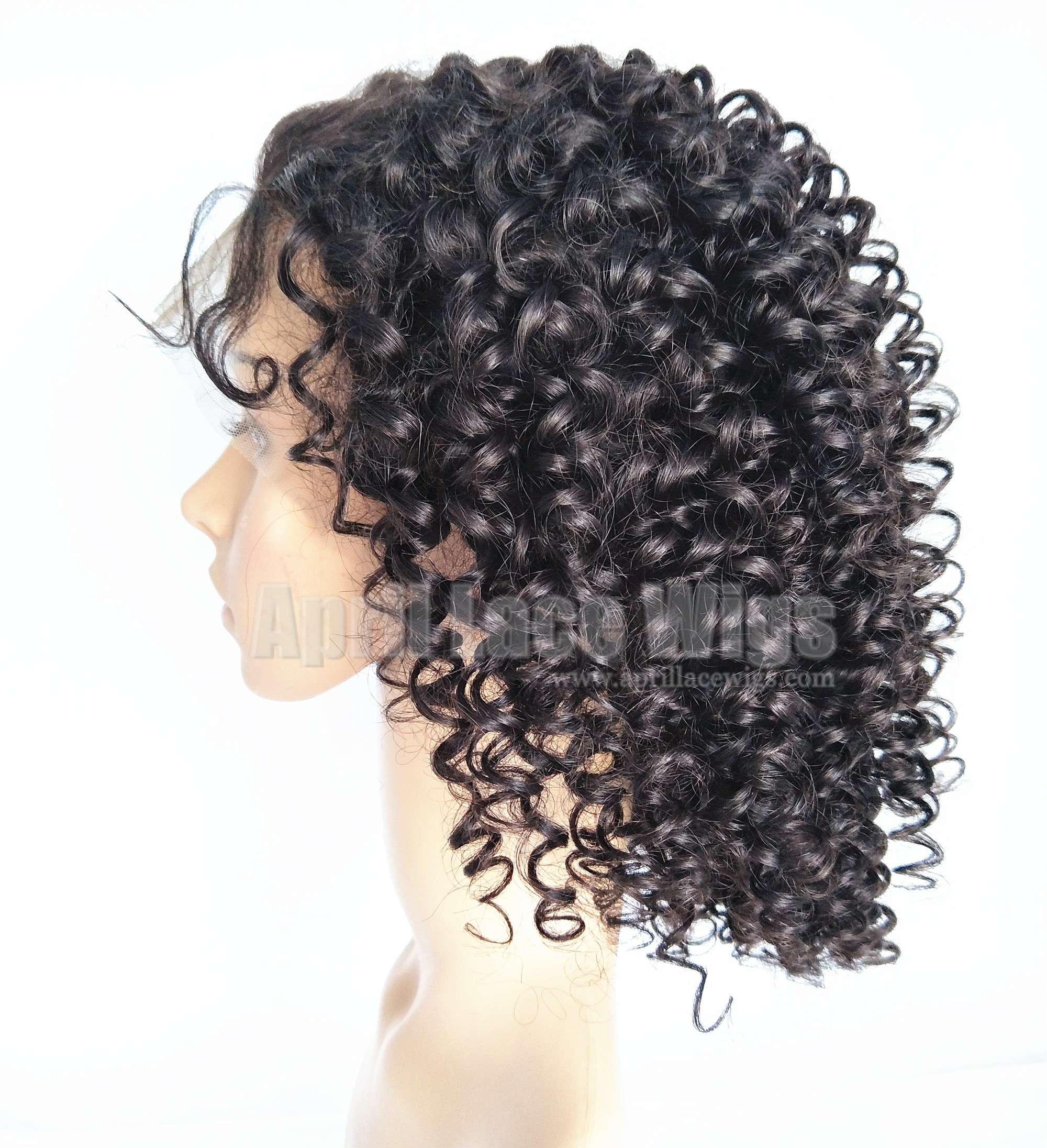 Beautiful Tight Spiral Curl Malaysian virgin 360 frontal Wig