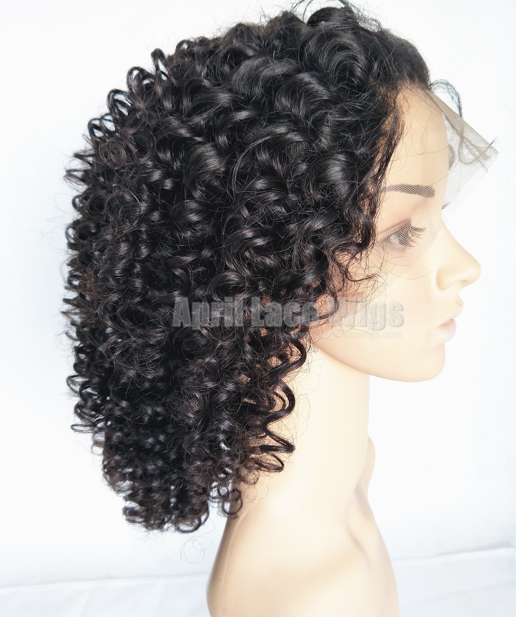 Beautiful Tight Spiral Curl Malaysian virgin 360 frontal Wig