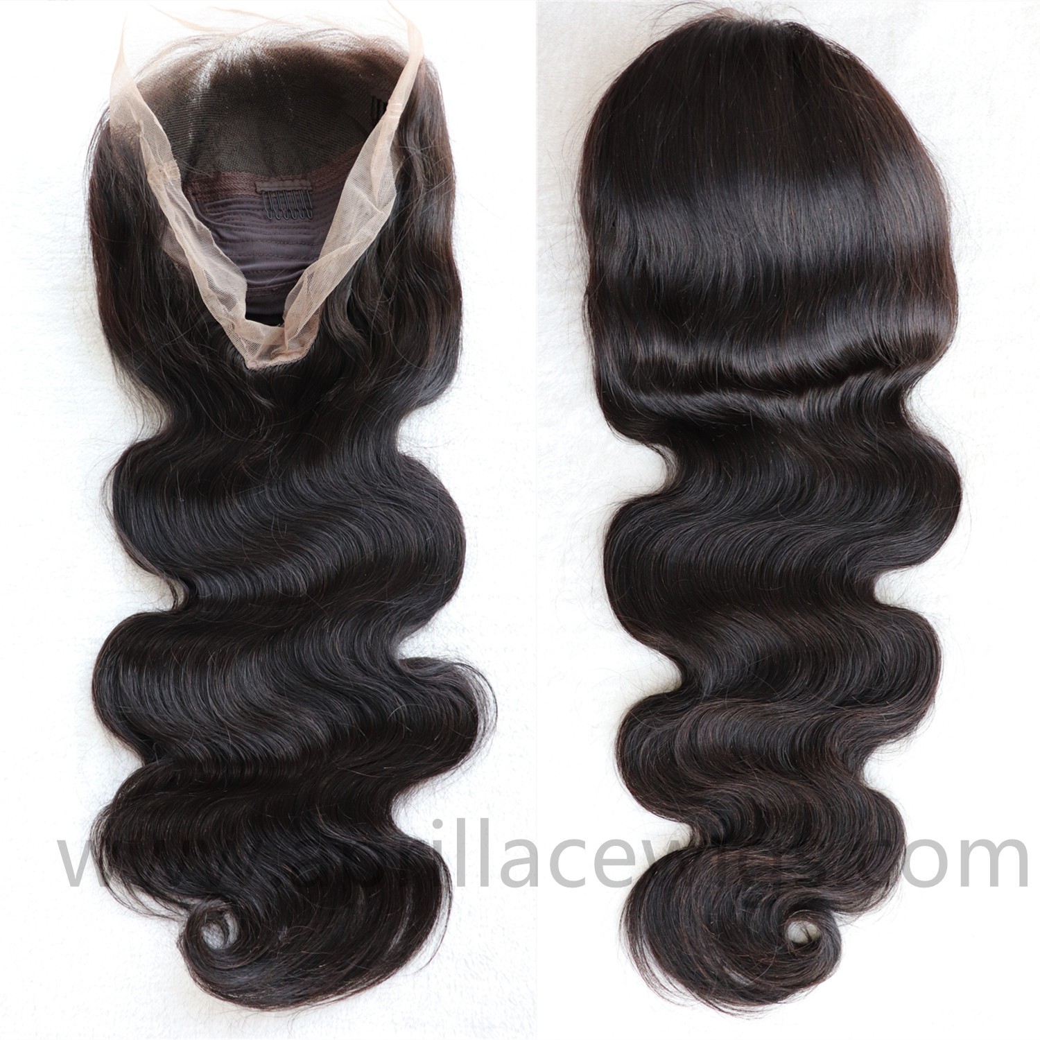 body wave 360 wig Brazilian virgin ponytail and bun