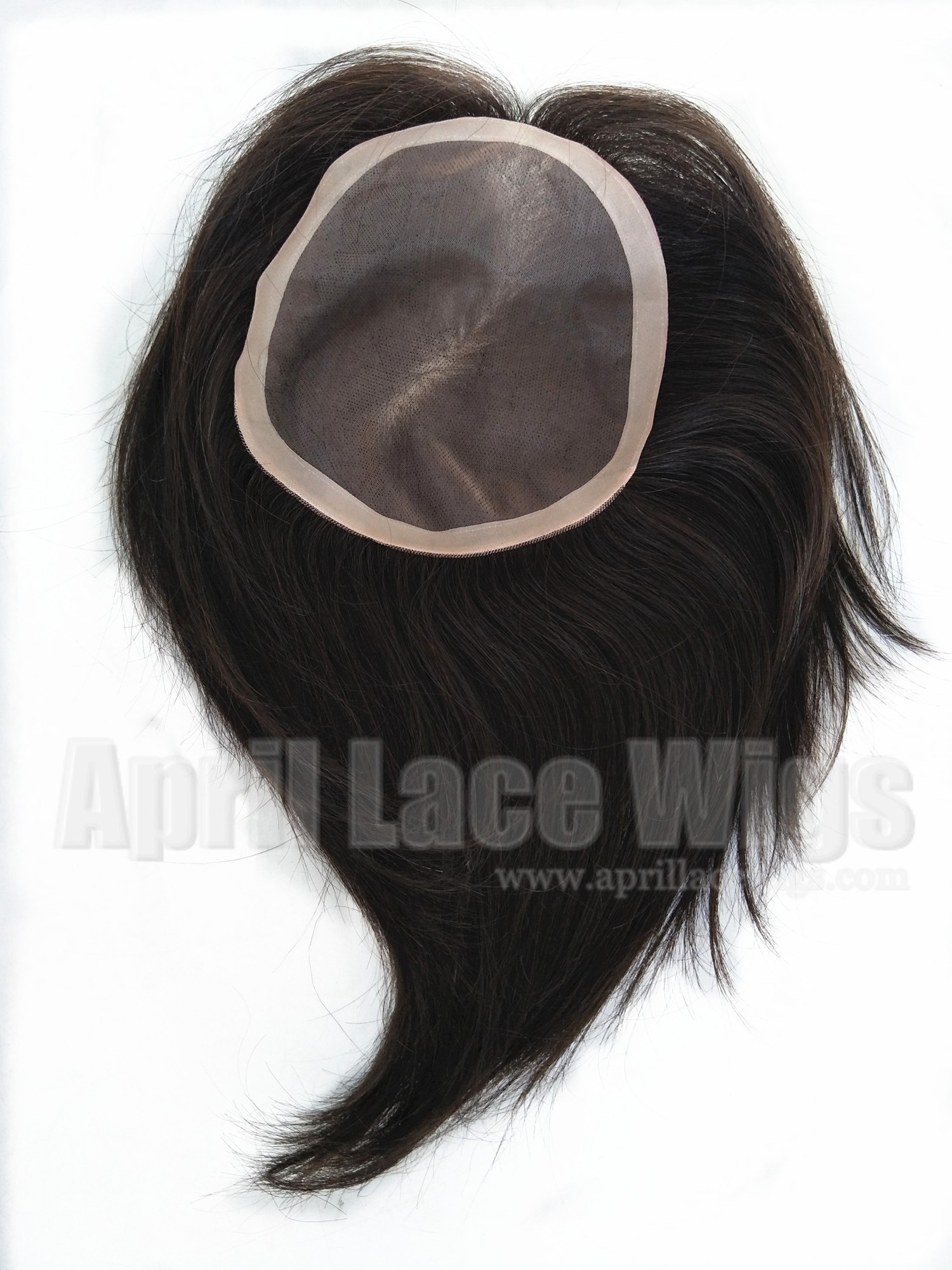Mono lace and PU around hair topper Mono lace and PU around hair topper