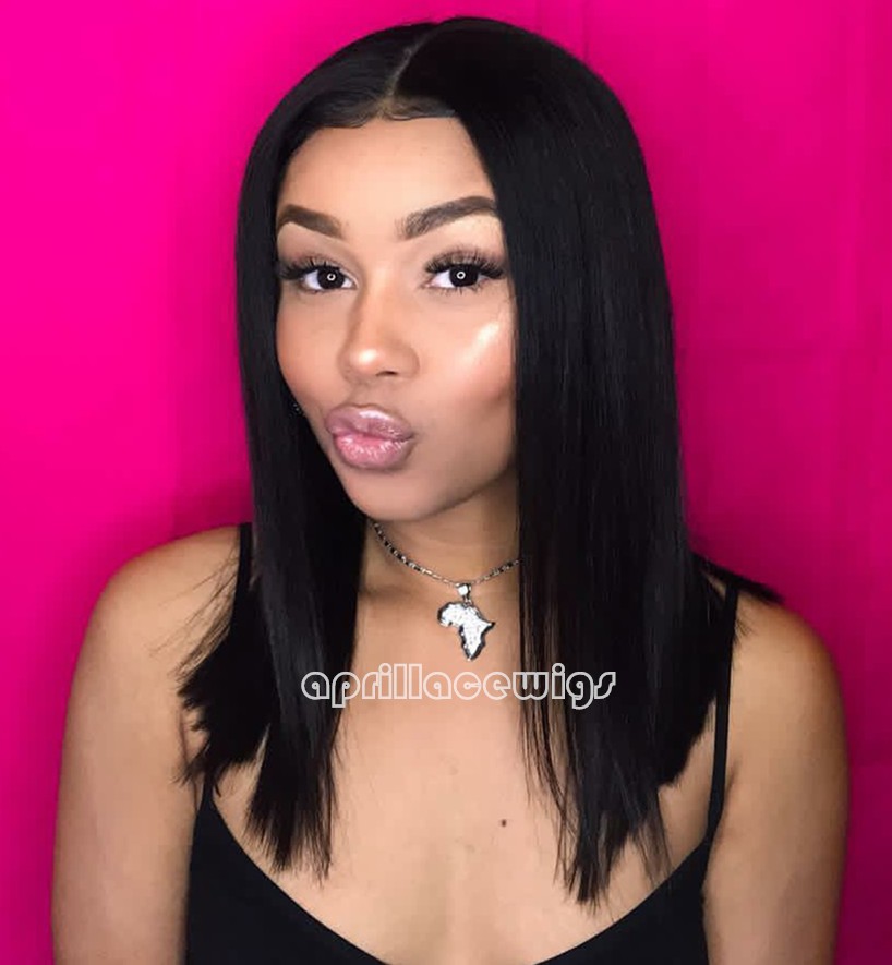 Blunt cut bob lace wig