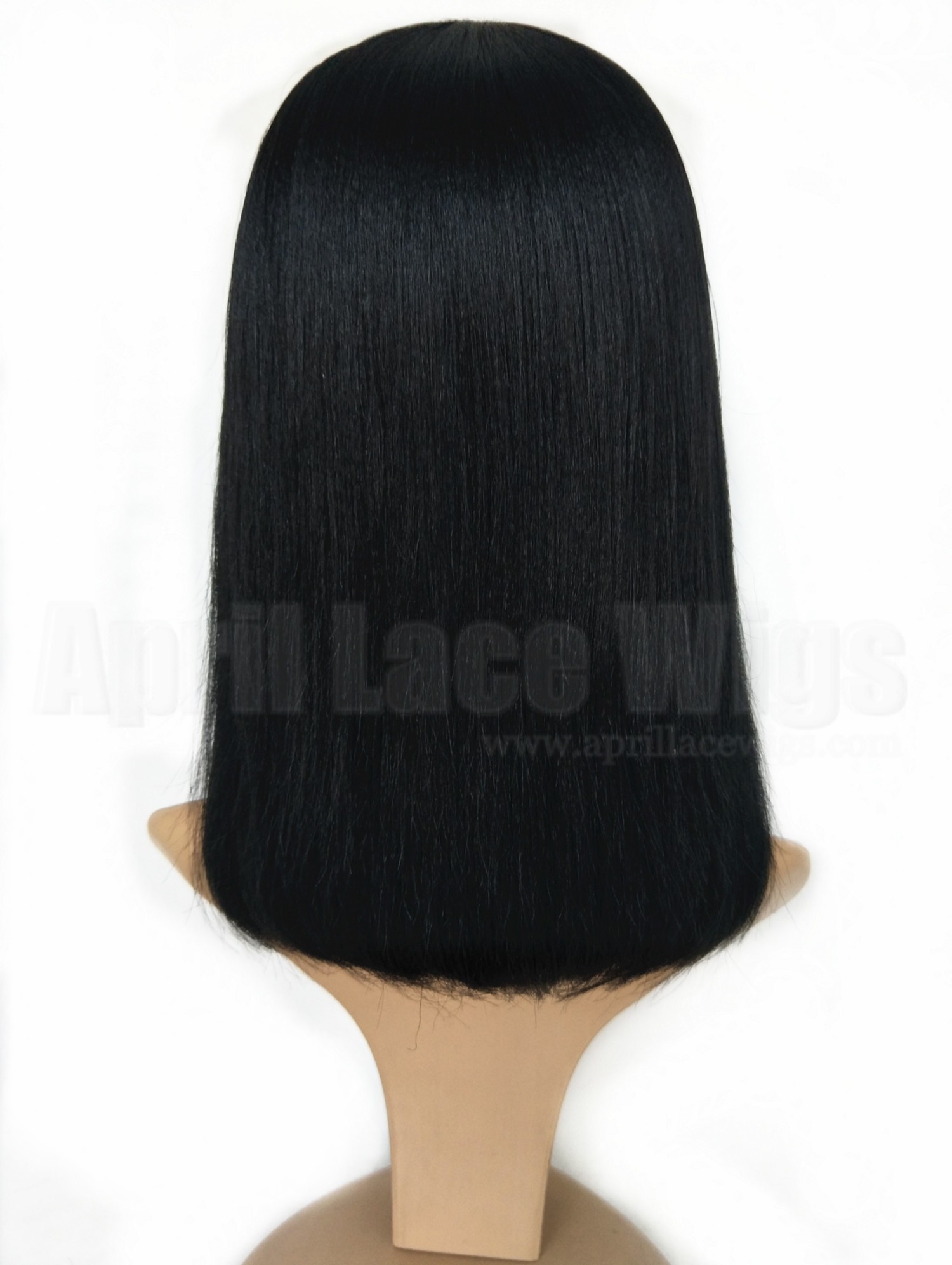 Remy hair blunt cut bob no lace machine made wig with a bang