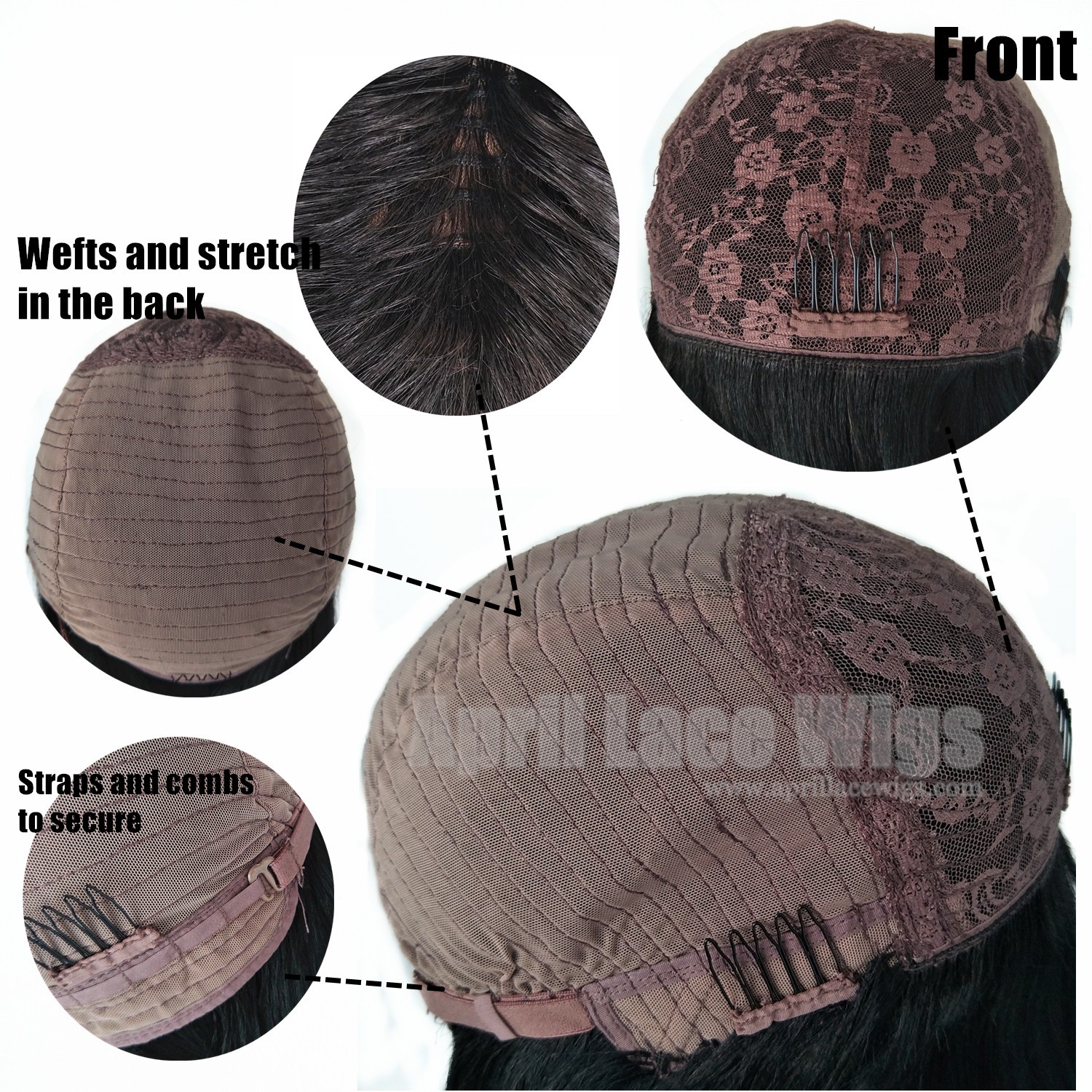 machine made wig cap contruction