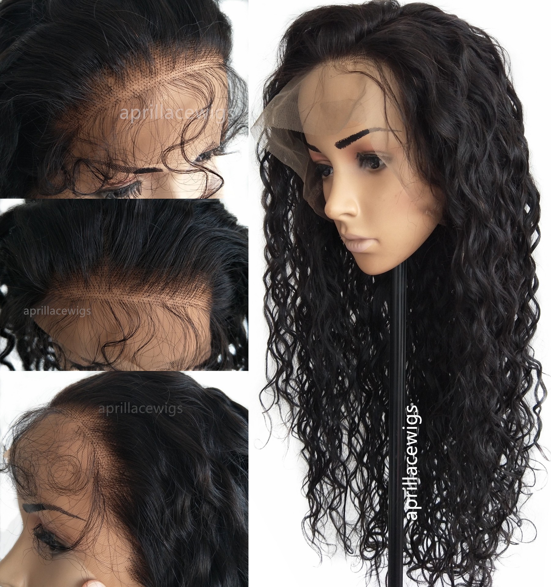  Malaysian virgin wavy glueless 360 wig