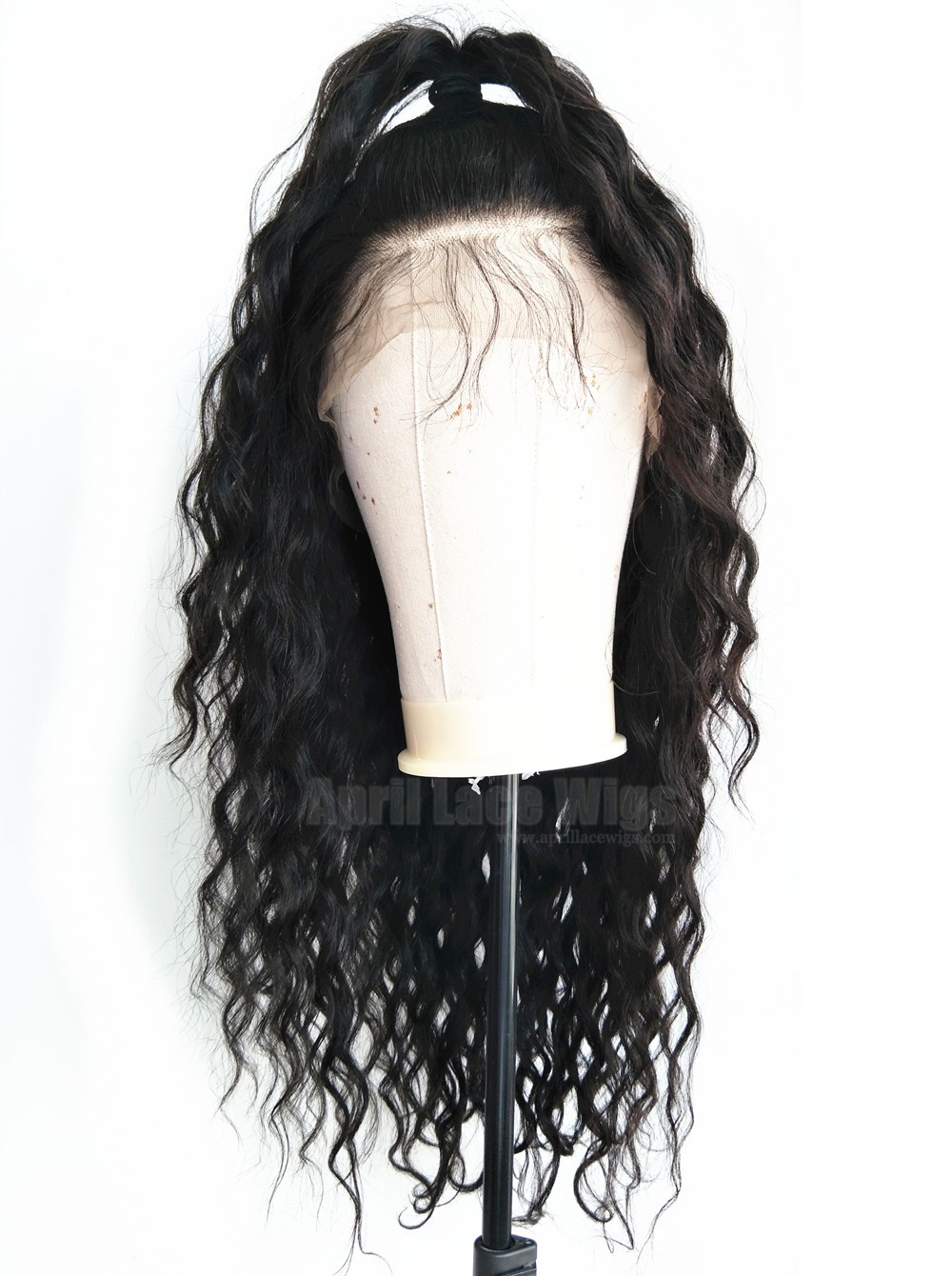loose deep curly glueless 360 wig with preplucked hairline